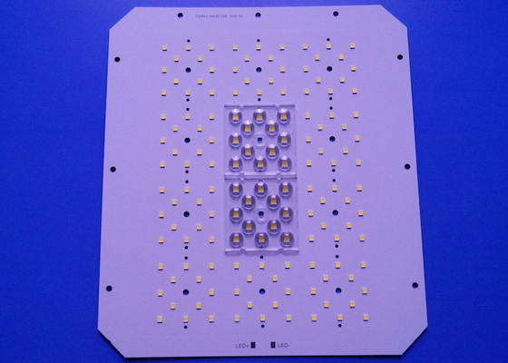 購入 高い湾ライトのための144 LEDのアルミニウムPCB板光学等級のPC材料 オンライン製造