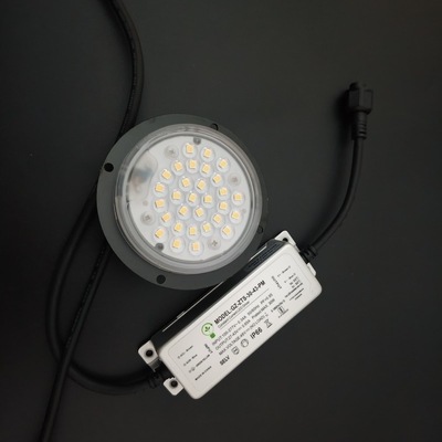 購入 20w 30w 3000k ラウンド LED モジュール ブラックヒートシン 90度レンズ LED ポストトップライト オンライン製造