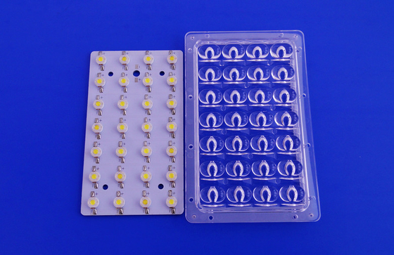 PCB Solder Bridgelux LED LED Lens Array For 28W Street Lamp