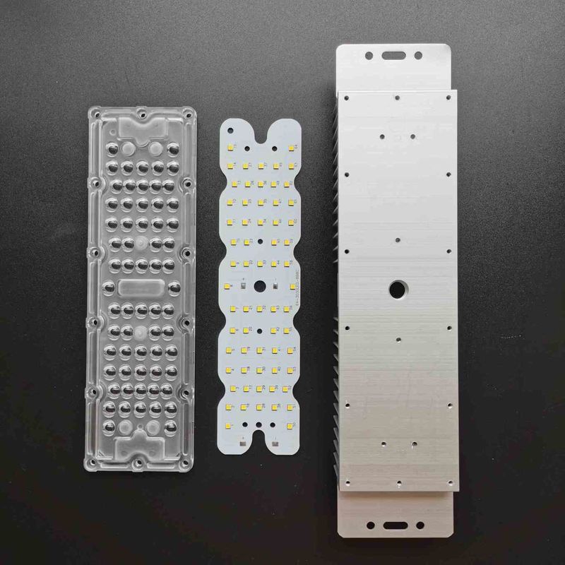50W SMD3030 PC Lens LED Street Light Module Waterproof 8 Series 8 Parallel 48V With Heat Sink