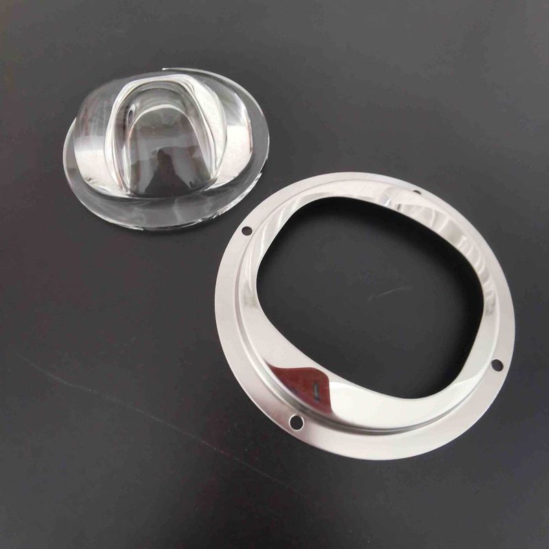 120 X 60 Degree LED Street Light Lens Glass Lenses Waterproof With Metal Holder