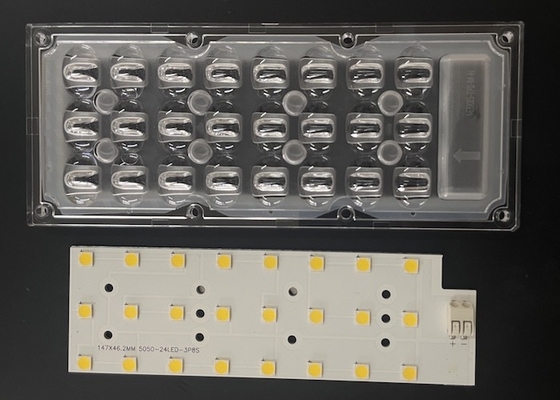 3x8 24 LED 5050SMD MODULE 163X85 DEGREE 40w 50w ランプのためのストリートライトレンズ