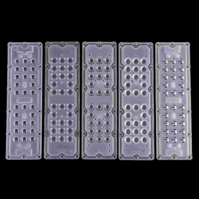SMD 5050は高い湾ライト レンズ、1枚の30度によって導かれたレンズ236x70mmに付き28枚を導きました