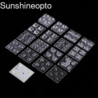 路灯と洪水灯用の多角視角付き50x50mmLED光学レンズ