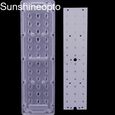 3X12 36 LED 3030 3535 SMDストリートライトレンズ 65x150度ビームアングル 光学グレード PC垂直光分布