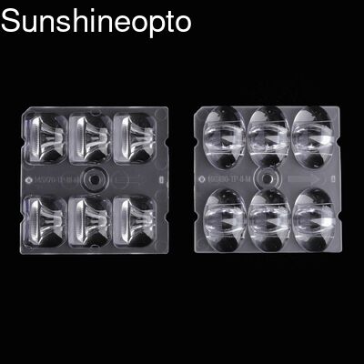 卸売 50x50mm オプティカルグレード PC/PMMA LEDレンズ LED照明の95%伝達率