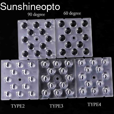12 IN 1 50X50X5.57mm 光学グレード PC LED レンズ ライト用