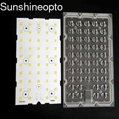 192PCS 3030 SMD LEDストリートライト モジュール 210x240x35mm ヒートシンク 150W パワーアプリケーション