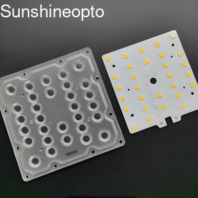 SMD 5050 50W LED PCBボード LEDストリートライトモジュールの80x140度ビームアングルレンズ