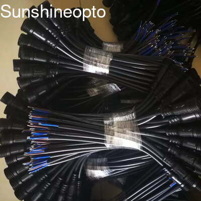 3ピン 防水 男性/女性 M12/M19 電線 IP67 24AWG ケーブル接続器