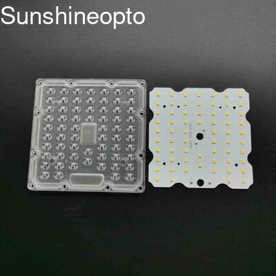 130x130mm LED モジュール PCB ボード (光学 PC レンズおよび SMD3030 LED 付き)