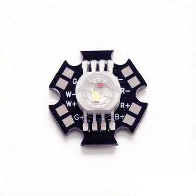 舞台照明用ブラックスターPCB上の4ポイントLEDチップハイパワーLEDを備えた12W RGBW LEDモジュール