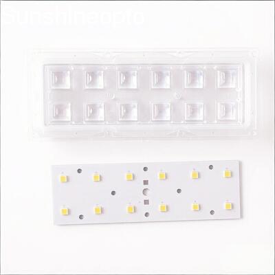 2×6 SMD 5050 LED 街路灯レトロフィットキット 5000LM LED モジュール、60×60° 光学レンズ付き